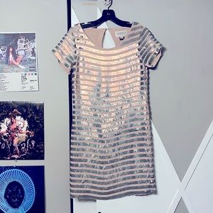 Not worn, French Connection limited edition, size 2 US, Pink sequin mini dress